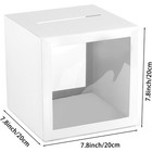 White Cardboard Gift Box Holder For Wedding Favors Money Cards Reception Post