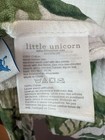 Little Unicorn Swaddle Blanket Muslin Baby Oversized Soft Green Leaf Print Nurse