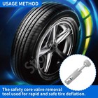 Valve Stem Core Removal Tool Universal For Standaard Size Aircraft Tires 968rb