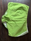 Vtg 70s Green Bloomer Micro Shorts W Rik Rac Side Stripes Festival Cotton S