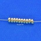4 2mm 14k Solid Yellow Gold Smooth Donut Rondelle Bead Spacer  10 