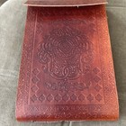 Vintage Embossed Leather Photo Album Scrapbook Travel Journal Genuine Leather