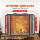 Uimoso 48 x30 2  Fireplace Screen 3-panel Iron Mesh Spark Guard Vintage Black
