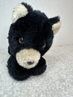 Vintage R  Dakin Black Plush Bear 9 Inch Lying Down Nutshells 