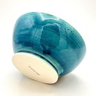 Handmade Caribbean Blue Wet Shaving Bowl Textured Ceramic Lather Bowl