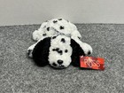Russ Plush Dog Punch 8  Stuffed Animal Black White
