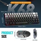 Guiheng Wired 60  Gaming Keyboard And Mouse Combo  Gradient Grey Combo
