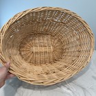 Vintage Wicker Laundry Or Storage Woven Basket Large 23    X 18    X 10    Oval