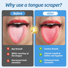 6 Pack Tongue Scraper - Reusable   Easy To Clean Tongue Scrubber With Travel Cas