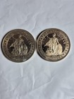 Pair Of Hong Kong Trade Dollar Coins Hong Kong Returns To China 1997