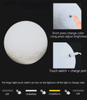 3d Moon Lamp Touch Led Night Light Usb Rechargeable With Wooden Stand Gift