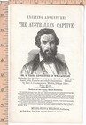 Rare Advertising Flyer Handbill - For Book - Australian Captive Wm Jackman 1856