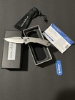 Benchmade 748 Narrows Gray Aluminum M390 Drop Point Axis Lock Usa Knife W  Box