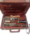 Vintage H  Freeman N y Wood Clarinet Made In France W  Case Model M-100
