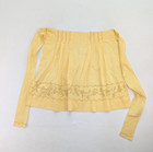 Vintage Apron Women s Yellow Gingham Plaid Embroidered Half