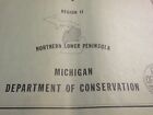 Vtg Official 1960 s Region Ll County Plat Maps Michigan Dnr Lakes Forest Book Sp
