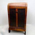 Vtg Bamboo Tansu Chest Of Drawers Japanese Metal Accents   Hardware Footed 15 5   