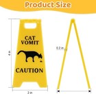 3pcs Cat Vomit Caution Sign  4 Inch Double-sided Printed  Funny Cats Warning Sig