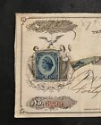 Travelstamps  1876 Merchants National Bank Cancelled Check W  Revenue Stamp