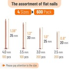 Combination Set  600 Pieces  4 Sizes  Rose Gold  Hardware Nails galvanized Nails