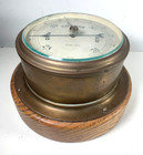 Antique Nautical Ships Barometer Maritime Burma Navy Brass Oak England Military
