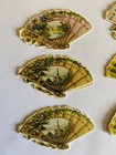 8 Old Fashioned Die-cut Charming 3  Gift Tags W envelopes 1980 Merrimack Vintage