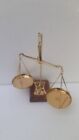 Vintage Gold Brass Balance Scales Decorative Weighing Scale Set  50 Grams 