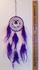Cherokee Handmade Dream Catcher Purple Violet Beads  Feathers  Bell