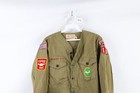 Vintage 70s Boy Scouts Of America Mens Small Uniform Button Shirt W Patches Usa
