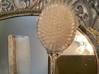 Vtg Gilt 4pc Set Gemlite Vanity Tray Mirror Comb Brush Hollywood Regency
