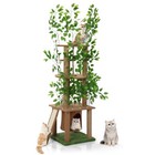 Cat Tree Scratching Post With Leaves Cat Tower Cat Condo For Indoor Kittens