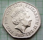 Great Britain 2019 50 Pence  Sherlock Holmes   Sir Arthur Conan Doyle  Unc