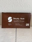 Zippered  Bank Money Deposit Bag Security Bank Marshalltown Iowa