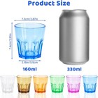 Drinking Cups Set Of 6  Unbreakable Colored Plastic Tumblers For Party  Picnic