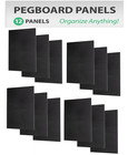 Wallpeg Pegboard Panels Garage Organization - 12 Ea  24 x16   Black Peg
