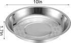 10 Pack Stainless Steel Dinner Plates 10  Round Kitchen Metal Dish Plates