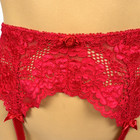Vintage Victoria s Secret Garter Belt Second Skin Satin Lace Small Medium Red