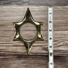 Vintage Brass Starburst Doorknob Escutcheon Backplate Mcm Atomic Age 1950s