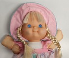 Vintage Fisher Price Puffalump Kids Pretty Hair Pink Dress 15  Plush Doll 1992