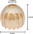 Glass Lamp Shade Replacement  1-5 8  Fitter Tulip Pattern Glass Shade For Wall S