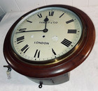 Rare Antique Thwait   Co London Railroad Train Station Clock 12  Face 15 5  Diam