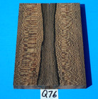 1 Pair Ziricote snakeskin Figured Knife Scales 1 4  X 1-1 2  X 5  exotic Wood