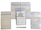 5 Vertical Id Card Badge Holders Heavy Duty Clear School Cruise Work Usa Ship