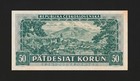 Czechoslovakia  -  50 Korun  1948  -  Serie A 15  -  P 66s  -  Unc-aunc