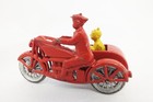 Vtg 1930s Tootsie Toy Motorcycle Sidecar Box Red Original Paint Smitty Harley
