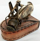 Antique Brass Nautical Monocular Vintage Nautical Spyglass With Leather Case