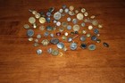 Mixed Lot Of Antique Gold Tone Brass Metal Buttons Victorian Vintage