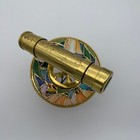 Vintage Brass Kaleidoscope Hummingbird Stained Glass Wheel Nautical Decor Tripod