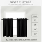 2 Pack Blackout Tier Curtains 34x30 Inch Window Panels Privacy Drapes