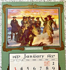 1937 Advertising Calendar Community Bank Harford South Dakota  Banking Insurance
